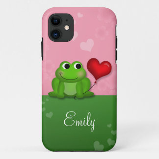 Cute Froggy Heart Balloon iPhone 5 Coque