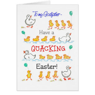 Cute Fun Ducklings Quacking Pâques, pour Parrain