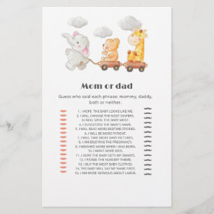 Cute Funny bois Baby shower Devinez Qui jeu