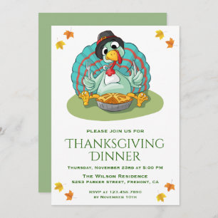 Cute Funny Turquie Thanksgiving Dîner Invitation