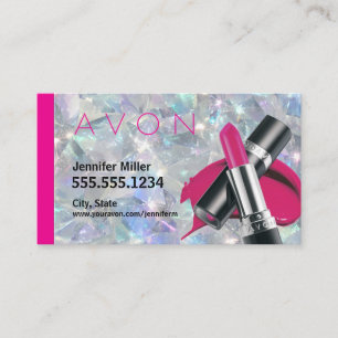 Cute Fushia Glitz Avon Carte de visite
