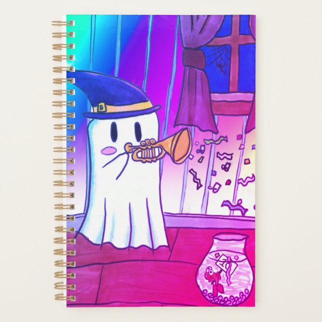 Cute Ghost - Kurt Spoopyton Planner (Devant)