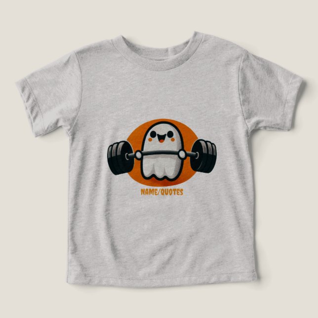 Cute Ghost Lifting Weights (Design Recto)