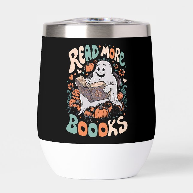 Cute Ghost Lire plus Livres Enseignant Halloween (Avant)