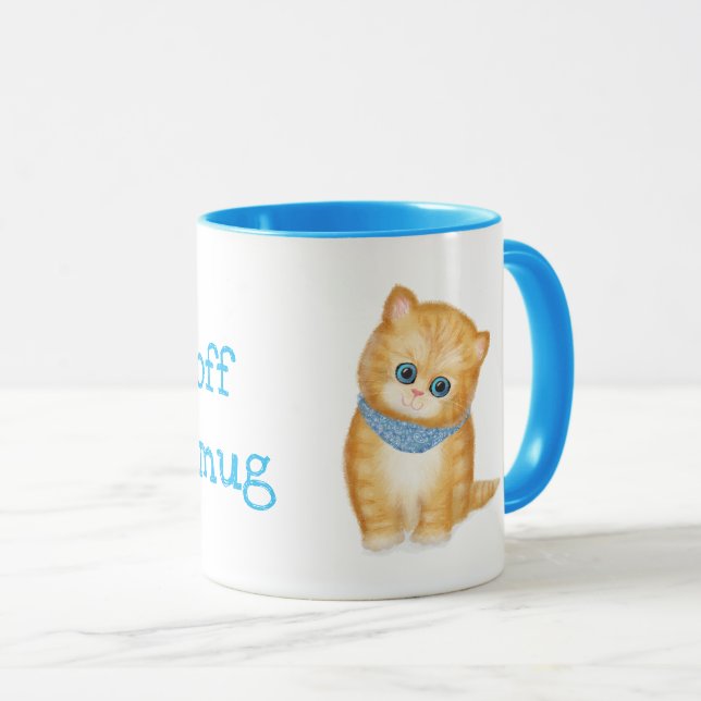 Cute ginger kitten tasse personnalisée (Devant droit)