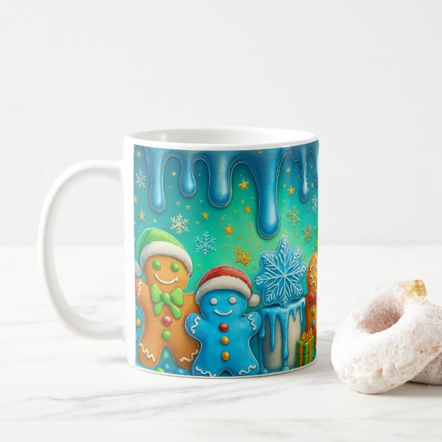 Cute Gingerbread Christmas Mug Wrap (Avec donut)