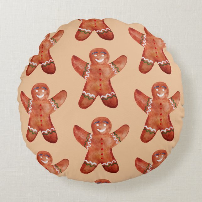 Cute Gingerbread Homme Cookies coussin (Devant)