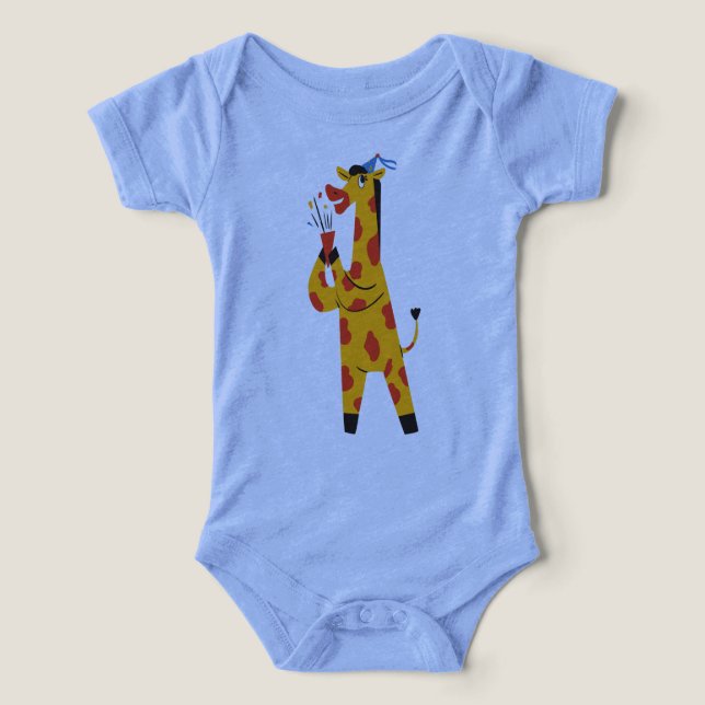 Cute Giraffe Artist Baby Infant Shower (Design Recto)