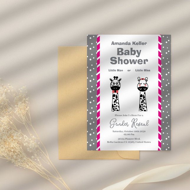 Cute Giraffe Genre Reveillez Invitation (Créateur téléchargé)