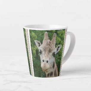 Cute Giraffe Gros plan Latte Mug