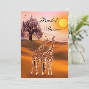 Cute Giraffe Invitation de la douche nuptiale