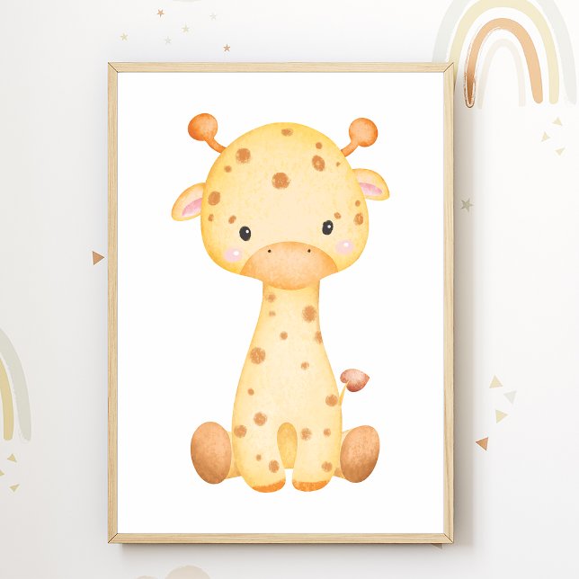 Cute Giraffe Nursery Poster Enfants Décor Chambre (Créateur téléchargé)