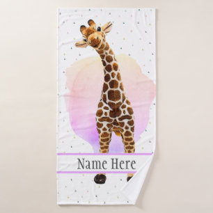 Cute Giraffe Safari Animal Jungle Nom sauvage Bain