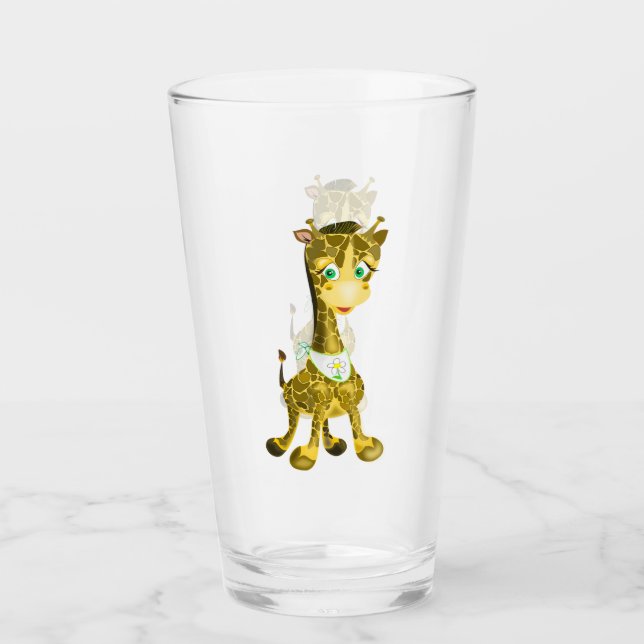 Cute Giraffe verre (Devant)