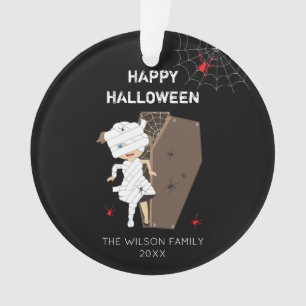 Cute Girl Mummy Coffin Halloween Famille et année