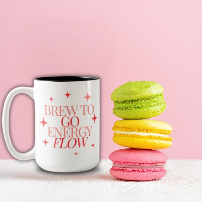 Cute Girly Brew To Go Energy Flow Coffee Mug (Créateur téléchargé)
