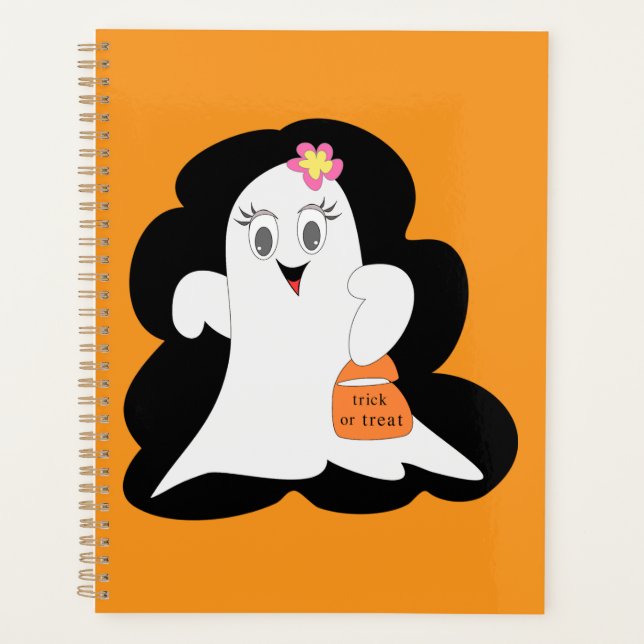 Cute Girly Ghost Halloween Trick or Treat (Devant)