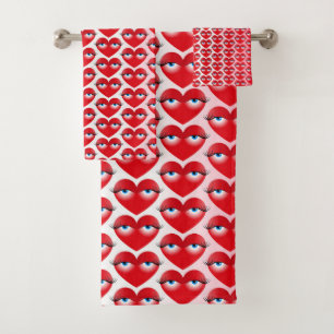 Cute Girly Red Heart Valentine Motif unique