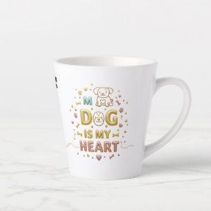 Cute Gold Letting Small Latte Mug