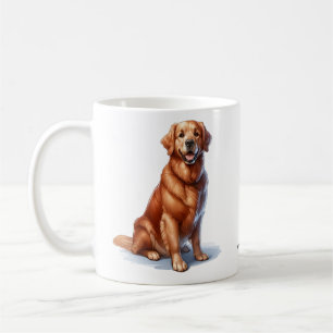 Cute Golden Retriever Ai Art Mug