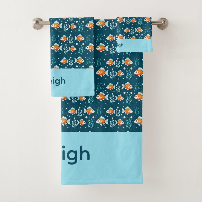 Cute Goldfish Towel (En situation)