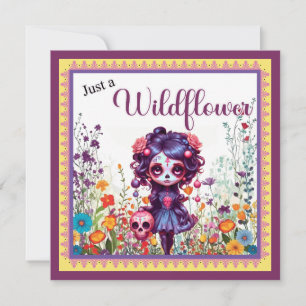 Cute Gothique Jardin Sugar Crâne Carte de vacances