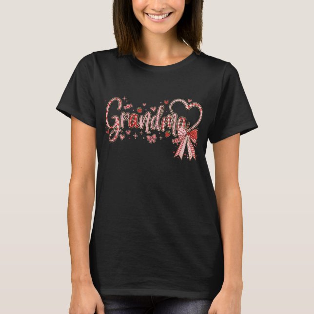 Cute Grandma with a bow T-Shirt (Devant)