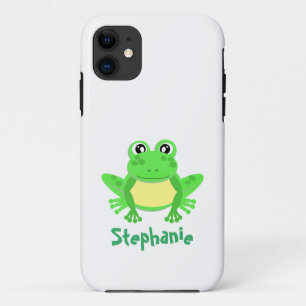 Cute Green Cartoon Frog Kawaii iPhone / coque ipad