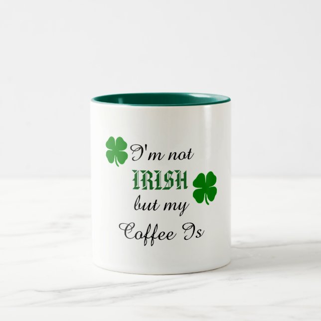 Cute Green et White Irish Coffee Mug (Centre)
