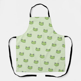 Cute Grenouille verte | Tablier d'impression intég