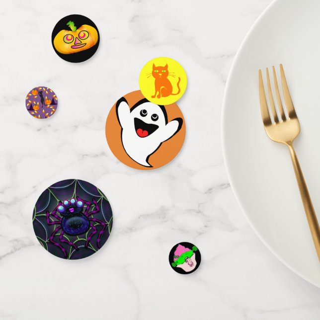 Cute Halloween caractères Table de fête Confetti (Groupe)