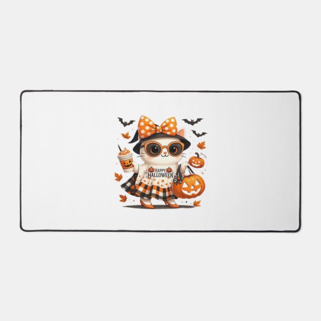 Cute Halloween Chat - Kawaii Witch Kitty avec Pump (Recto)