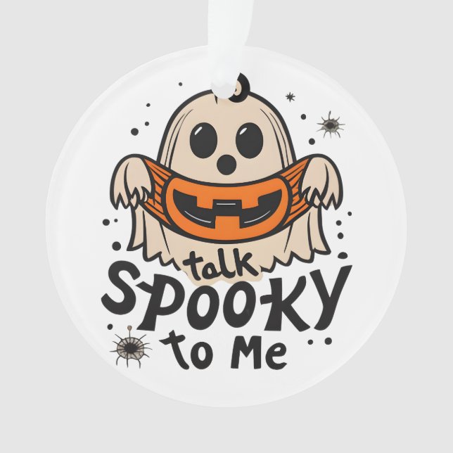 Cute Halloween Ghost Retro : Parlez Éffrayant avec (devant)