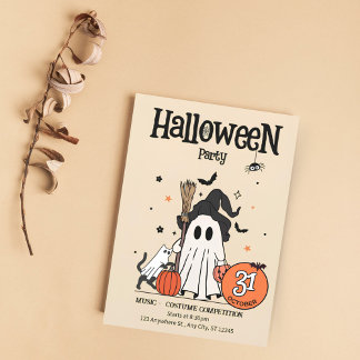 Cute Halloween invitation