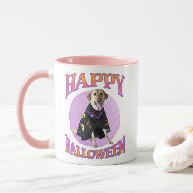 Cute Halloween Labrador Mug (Avec donut)