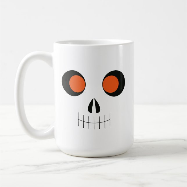Cute Halloween Skeleton Coffee Mug (Gauche)