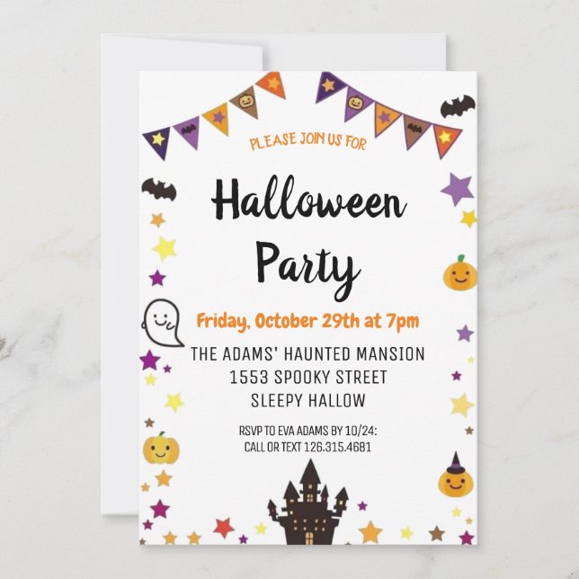 Cute Halloween Spooktacular Party Invitation (Devant)