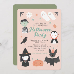 Cute Halloween Spooktacular Party Invitation