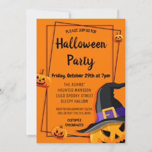 Cute Halloween Spooktacular Party Invitation