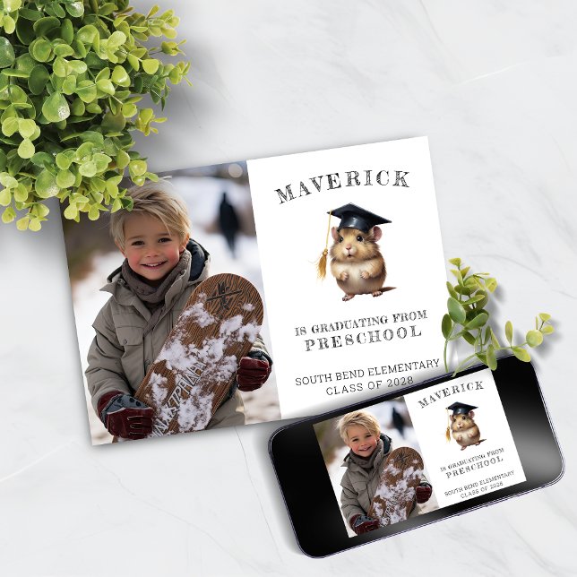 Cute Hamster Faire-part de l'enseignement préscola (Créateur téléchargé)