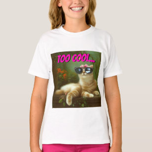 Cute Handicap Un Chat Oreille Avec T-Shirt Lunette