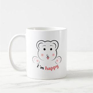 Cute Happy Bear Face Mug - Minimaliste Anim Souria