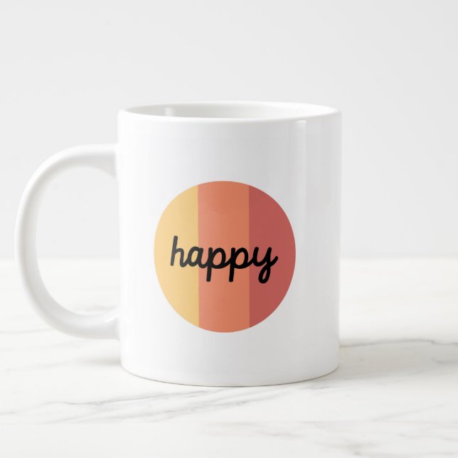 Cute Happy Giant Coffee Mug (Gauche)