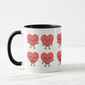 Cute heart mugs