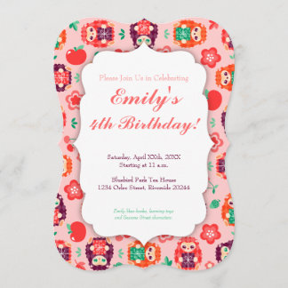 Cute Hedgie avec un cadeau - Invitation d'annivers
