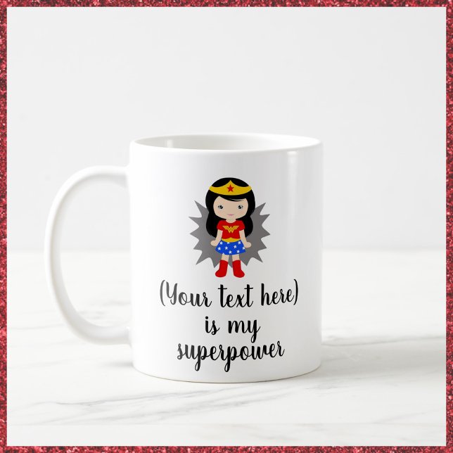 Cute Héros Superpuissance café Mug (Créateur téléchargé)