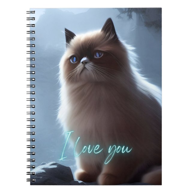 Cute Himalayan Chat I Love You Journal (Devant)