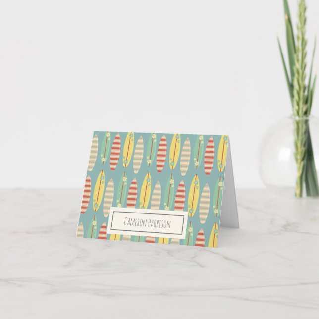 Cute Hippie Hawaii Surf Surf Surfboard Motif Blue (Devant)