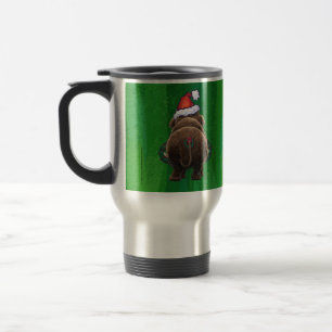 Cute Holiday Mastodon Travel Mug