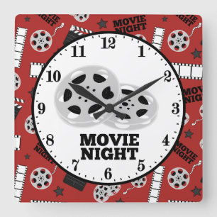 Cute home cinéma cinéma soirée décor horloge